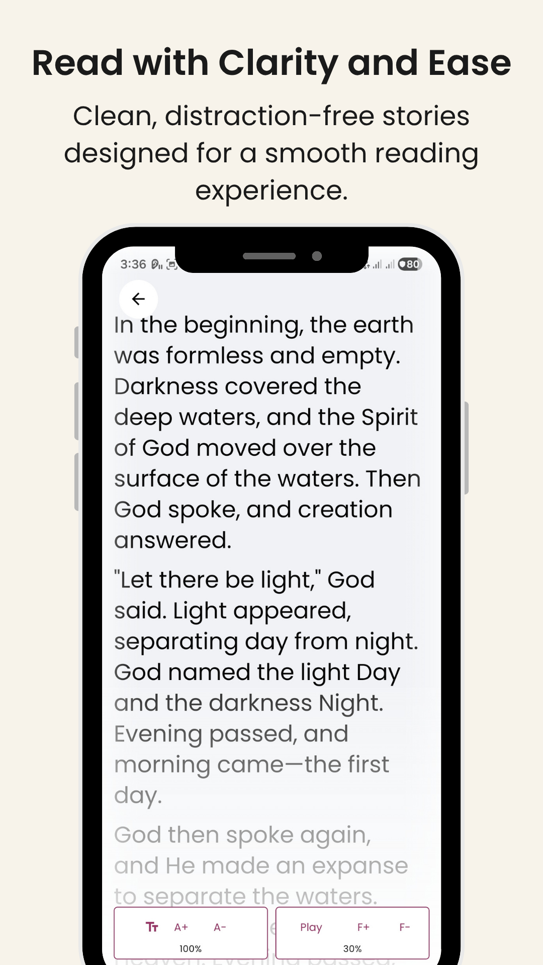 Read with Clarity and Ease - clean, distraction-free stories designed for a smooth reading experience.